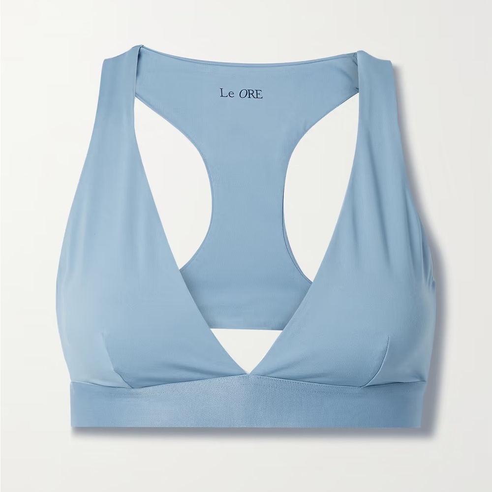 Le Ore - Ancona Cutout Stretch Recycled Sports Bra - Blue